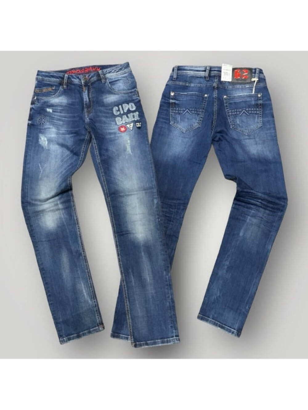 Men's Cipo & Baxx CD368 Mid Blue Denim Pants NWT